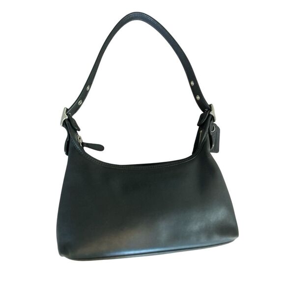 Vintage Coach Small Legacy 9059 Hobo Shoulder Bag Gray/Nickle Rare Y2K Baguette - Picture 6 of 14